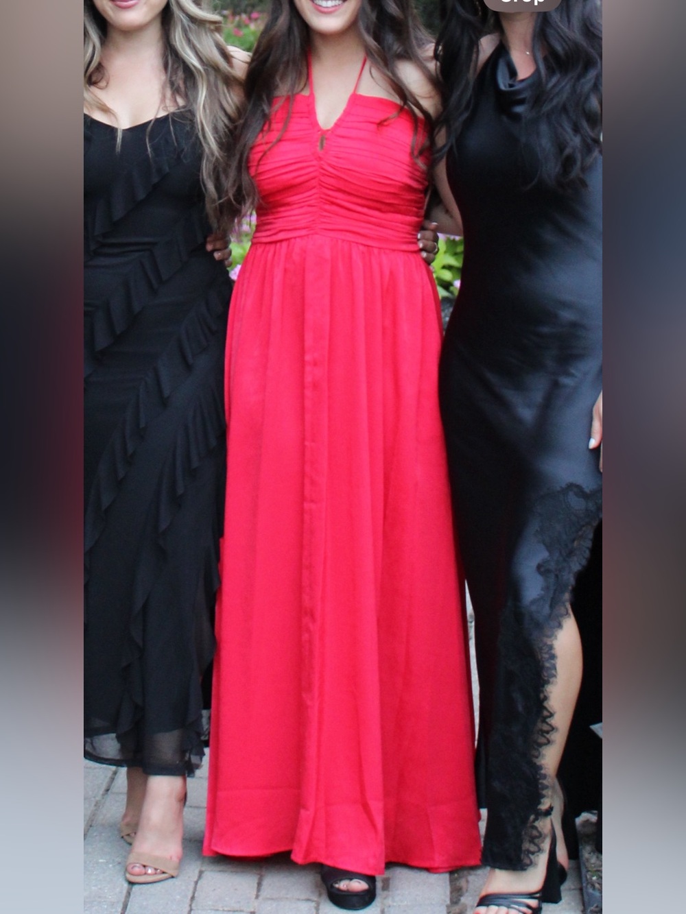 Red Halter Neck Maxi Dress (Wedding Guest)